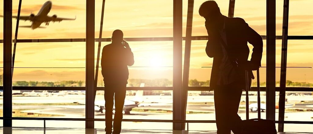 People waiting at the airport cut